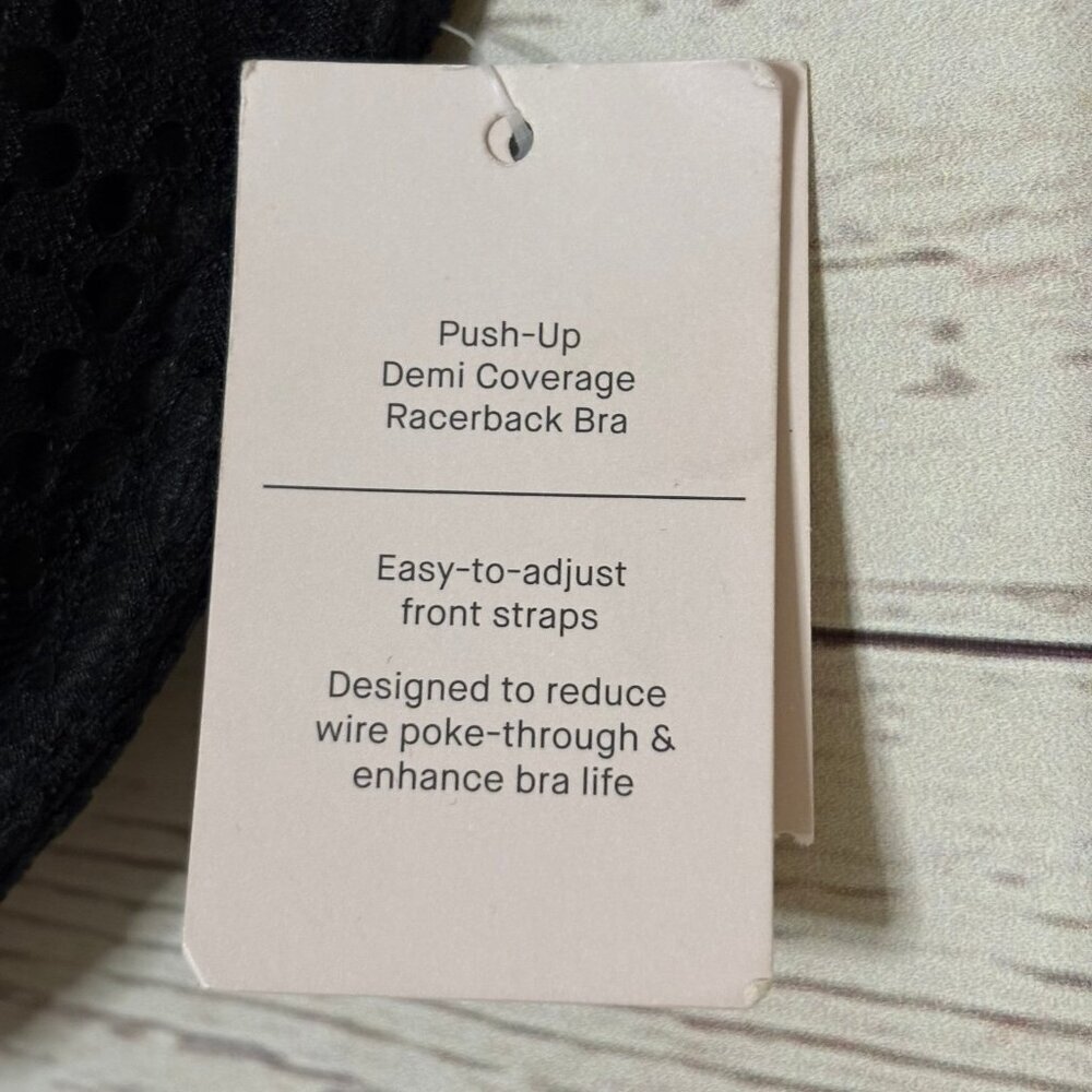 Auden Racerback Push Up Demi Coverage Bra w Front‎ Clasp Closure 34DD - Picture 7 of 7